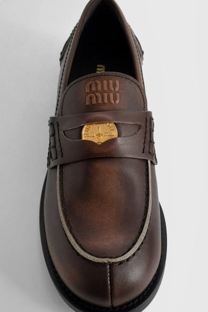 MIU MIU WOMAN BROWN FLATS - Antonioli.eu