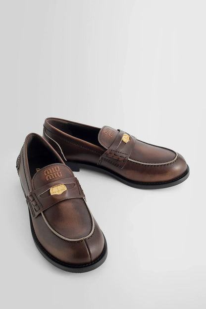 MIU MIU WOMAN BROWN FLATS - Antonioli.eu