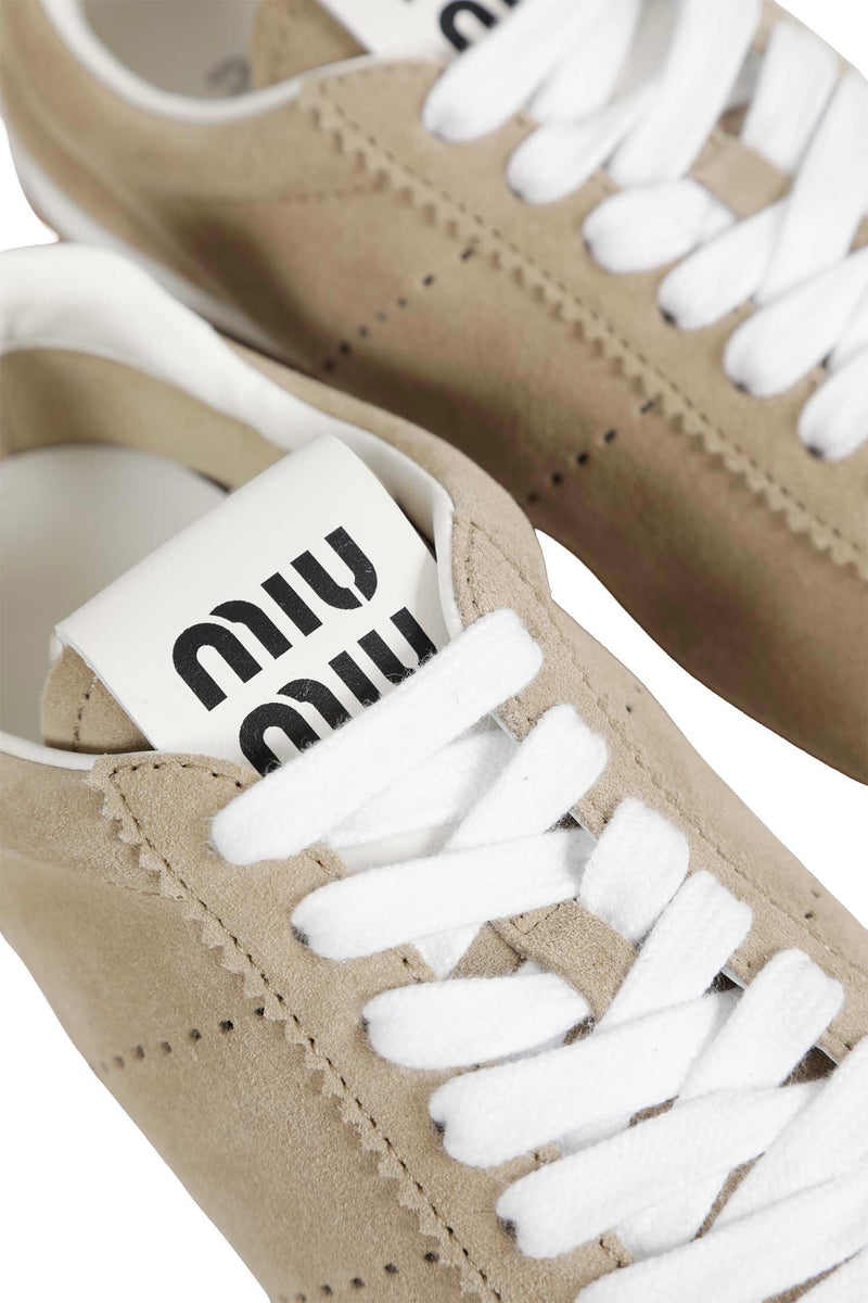 MIU MIU Plume Suede Sneakers woman