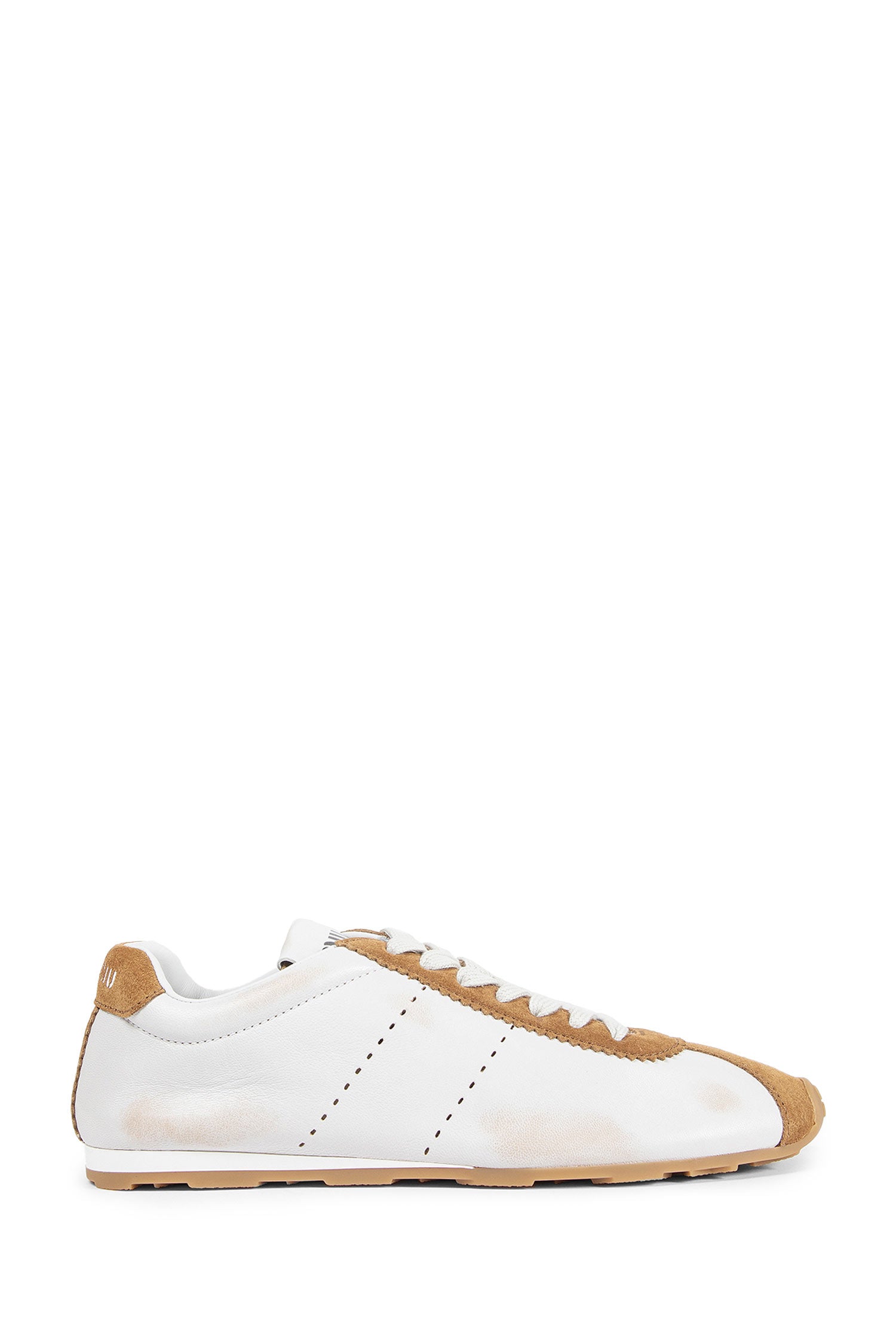 MIU MIU WOMAN OFF-WHITE SNEAKERS