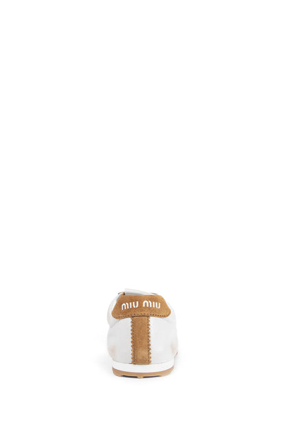 MIU MIU WOMAN OFF-WHITE SNEAKERS