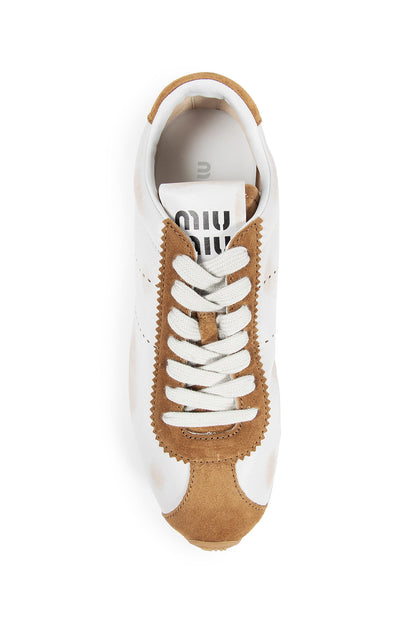 MIU MIU WOMAN OFF-WHITE SNEAKERS