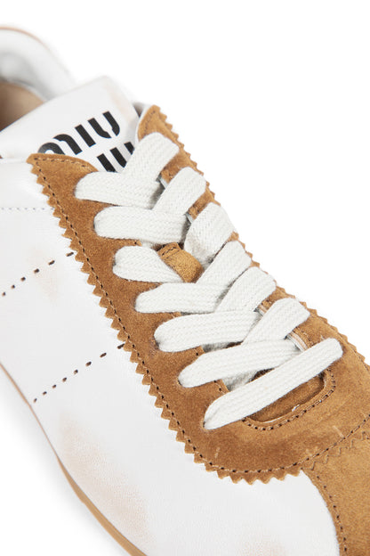 MIU MIU WOMAN OFF-WHITE SNEAKERS