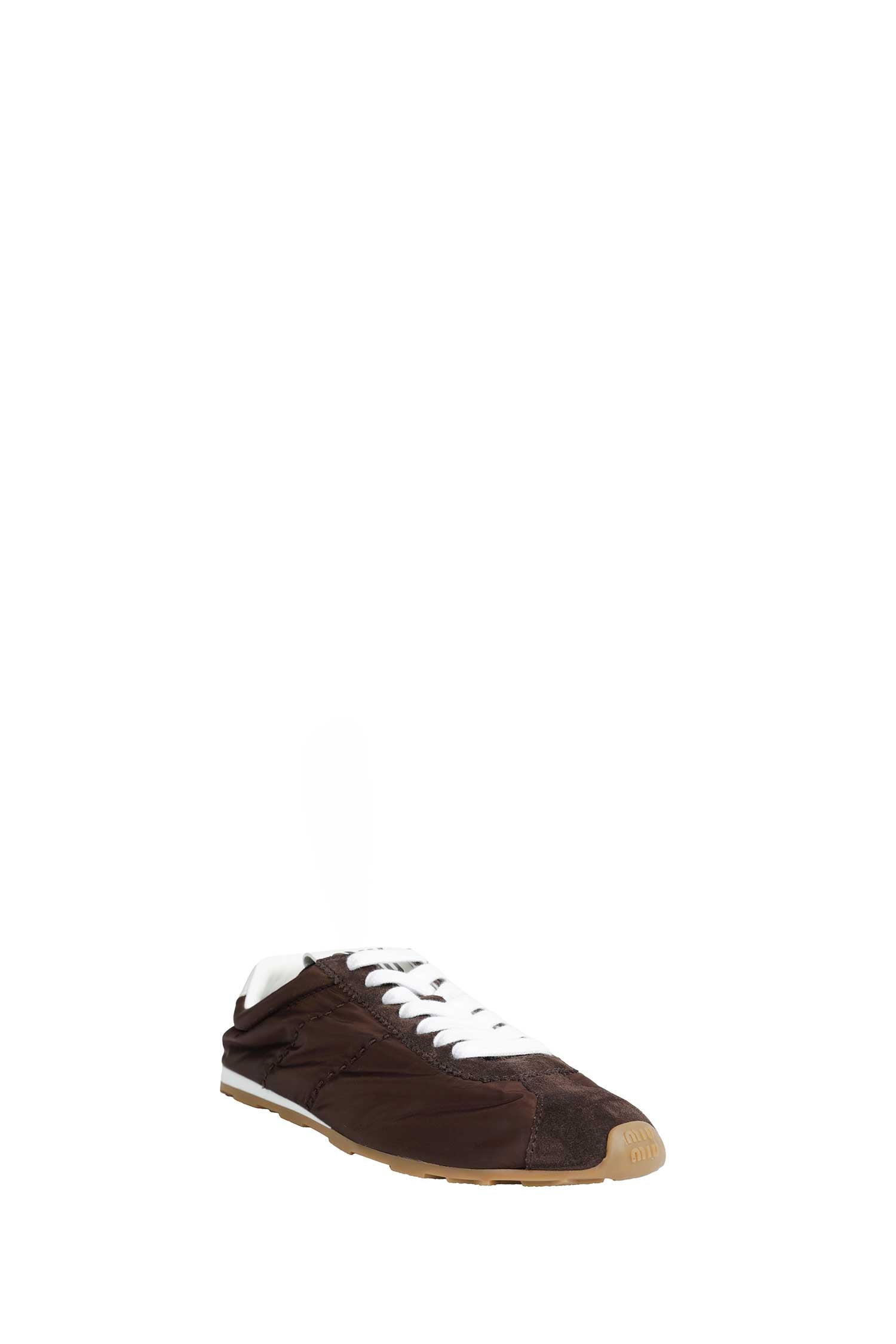 MIU MIU Plume Technical Fabric And Suede Sneakers woman