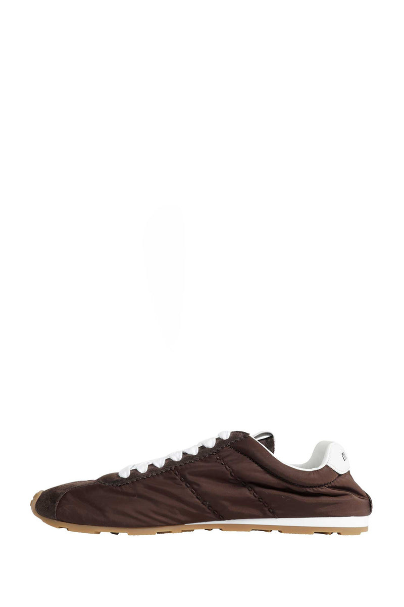 MIU MIU Plume Technical Fabric And Suede Sneakers woman