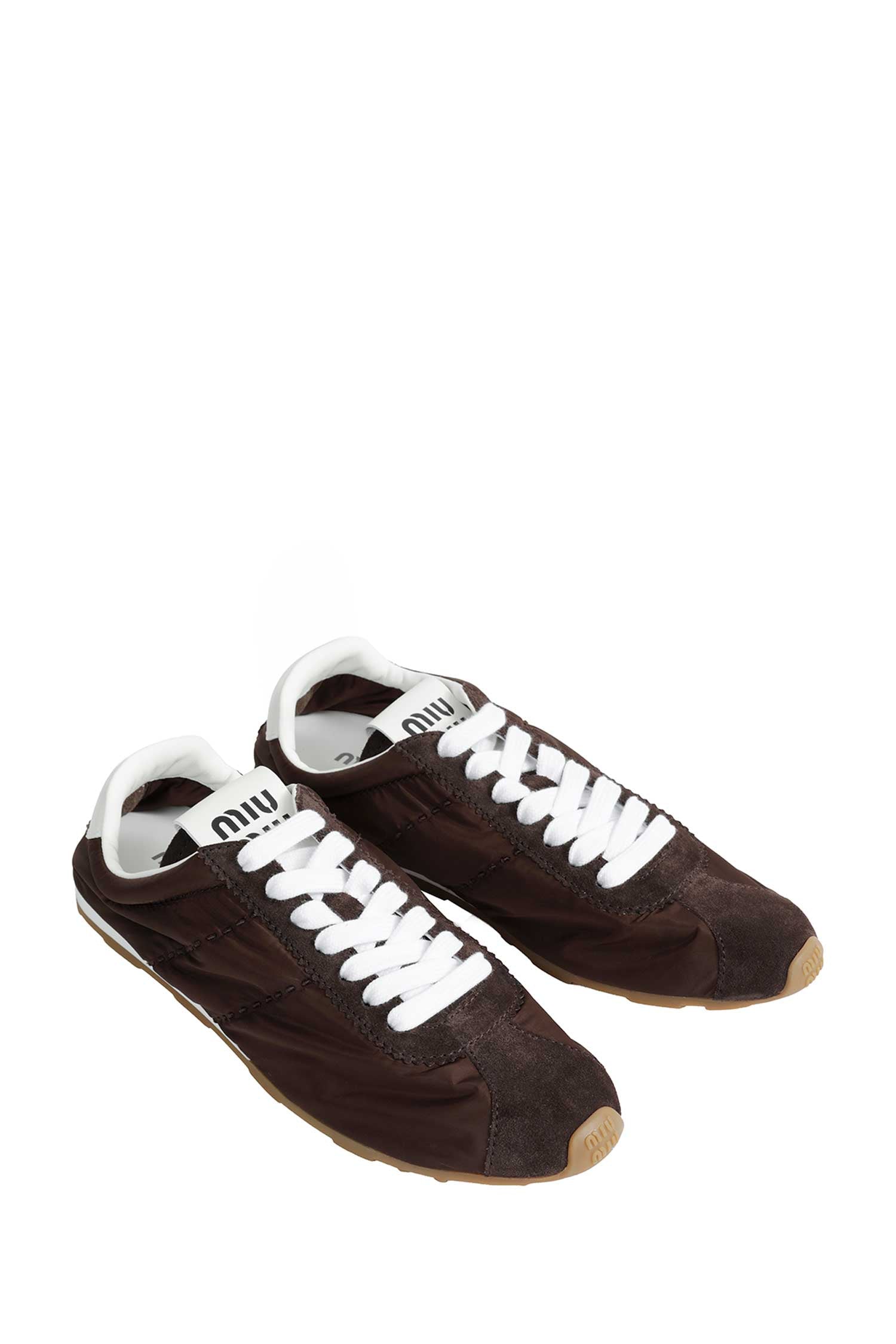 Plume Technical Fabric And Suede Sneakers
