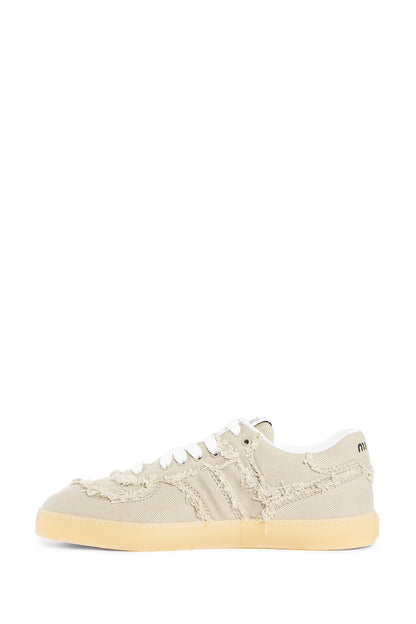 MIU MIU WOMAN OFF-WHITE SNEAKERS