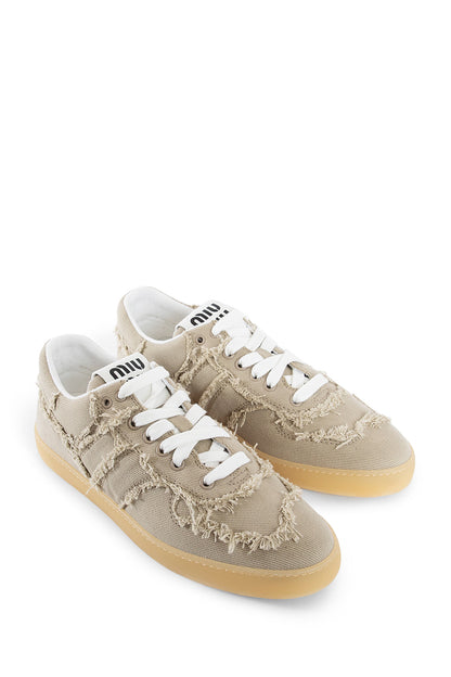 MIU MIU WOMAN OFF-WHITE SNEAKERS