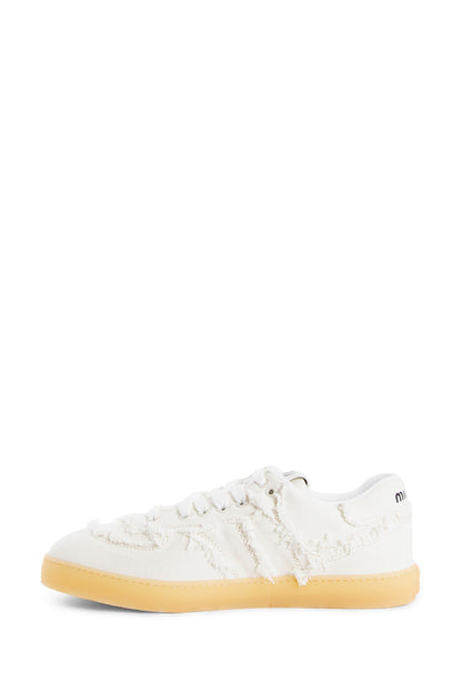 MIU MIU WOMAN OFF-WHITE SNEAKERS