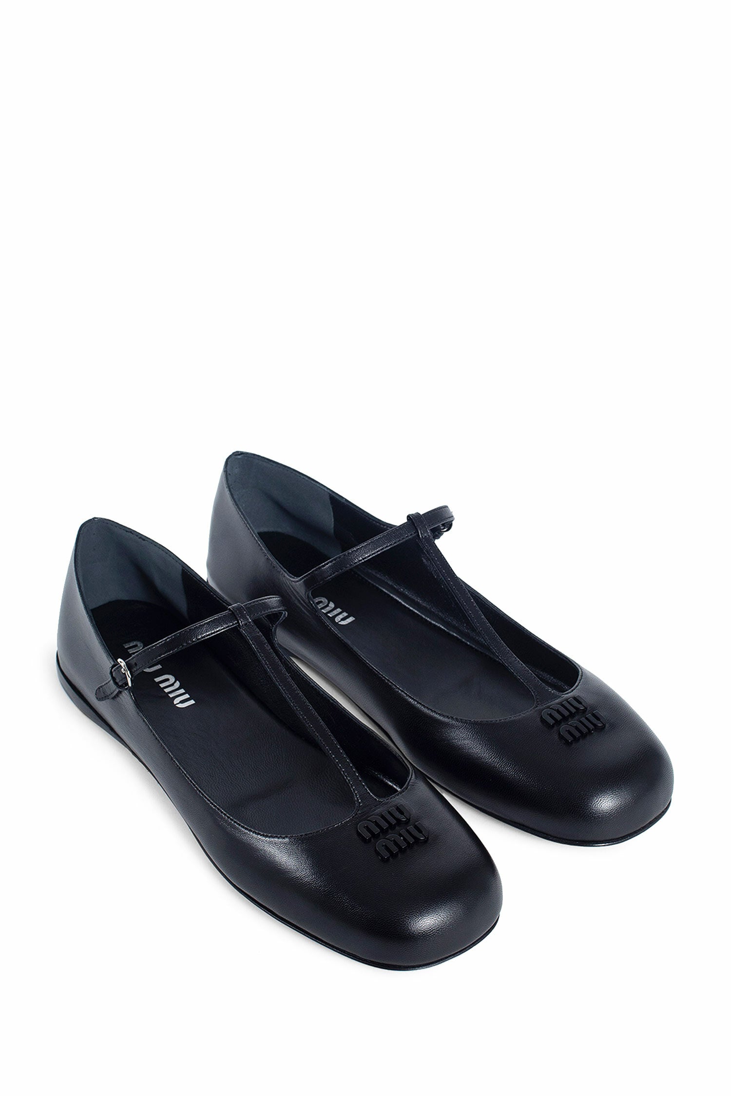 MIU MIU WOMAN BLACK FLATS