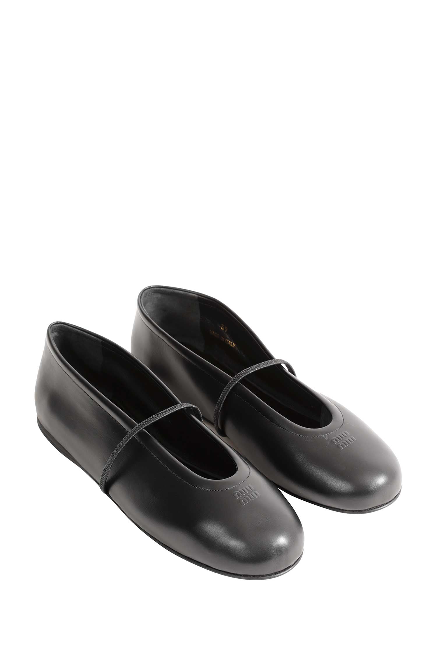 MIU MIU Leather Ballerinas woman