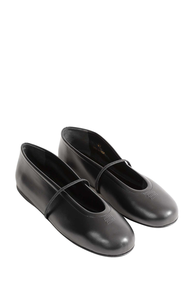 MIU MIU Leather Ballerinas woman