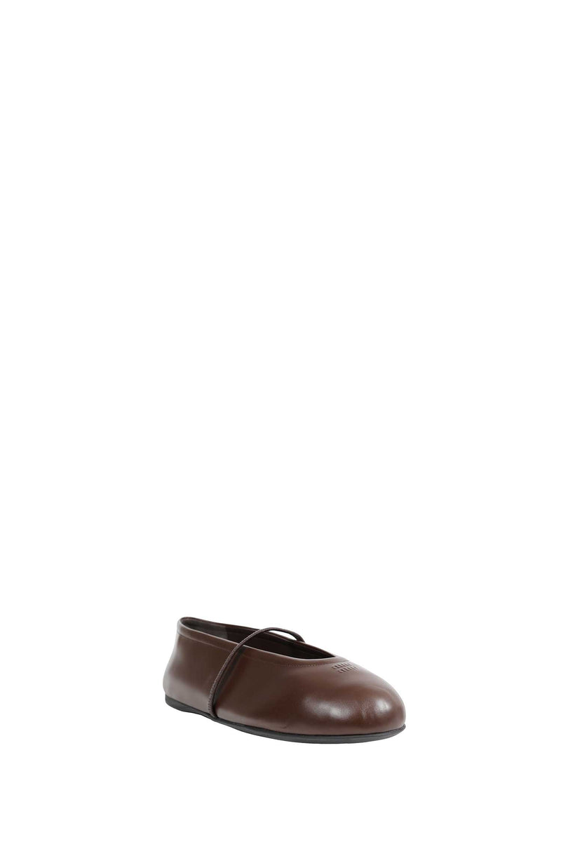 MIU MIU Leather Ballerinas woman