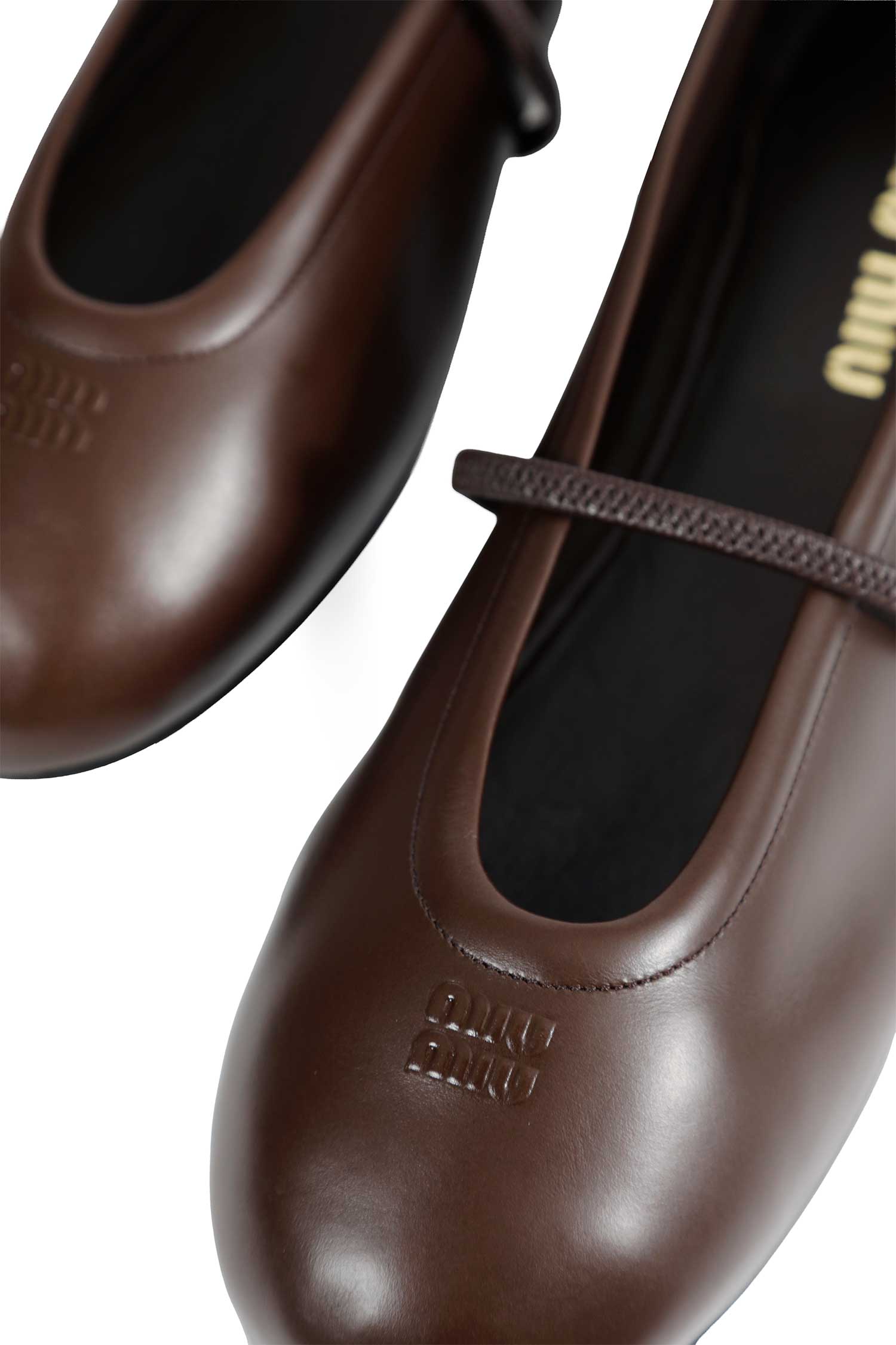MIU MIU Leather Ballerinas woman