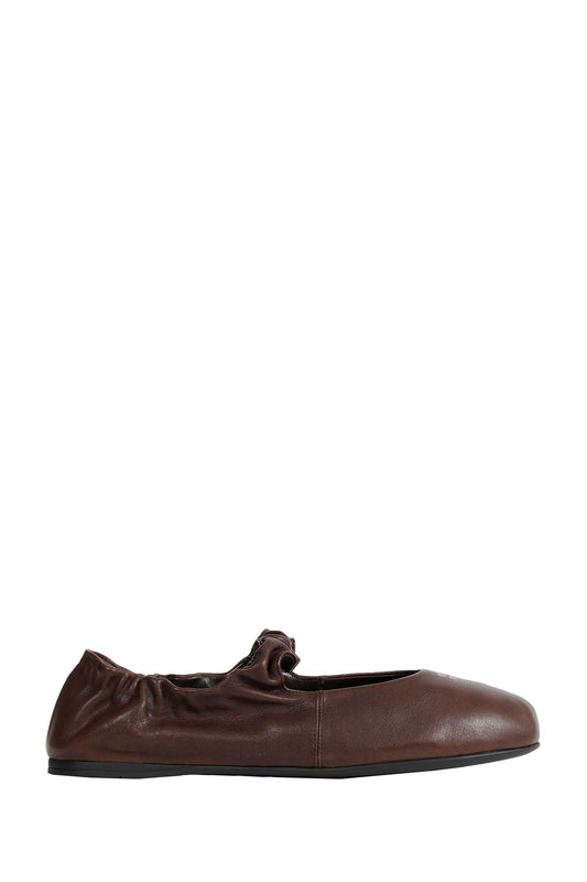 Ruches Nappa Leather Ballerinas