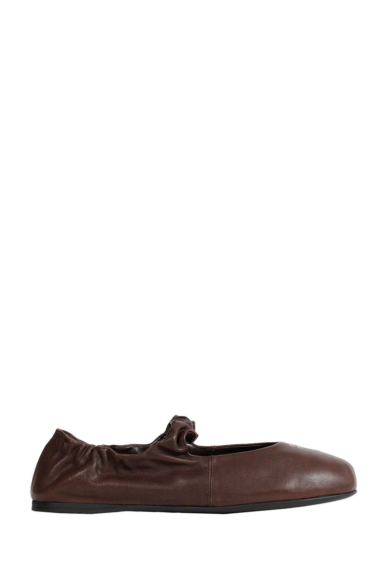 MIU MIU Ruches Nappa Leather Ballerinas woman