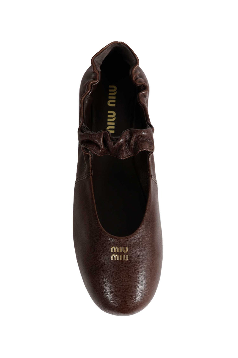 MIU MIU Ruches Nappa Leather Ballerinas woman