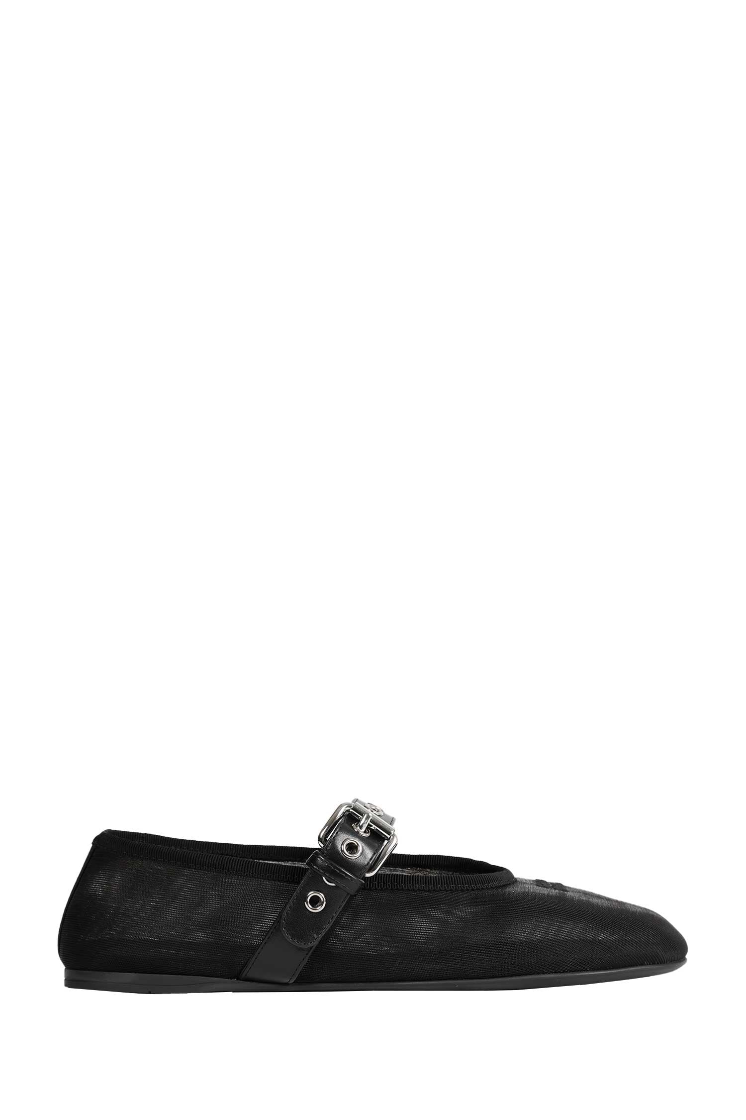 Mesh And Fabric Ballerinas