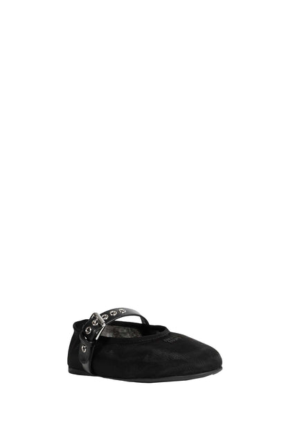 Mesh And Fabric Ballerinas