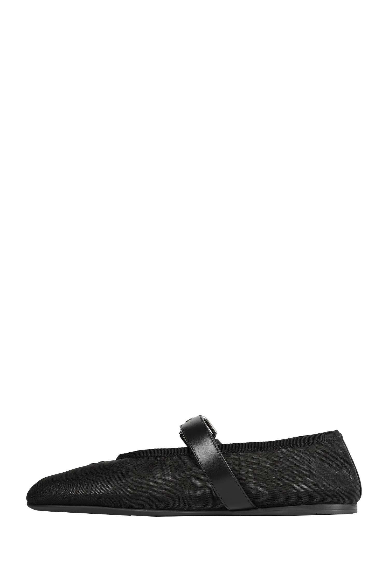 Mesh And Fabric Ballerinas