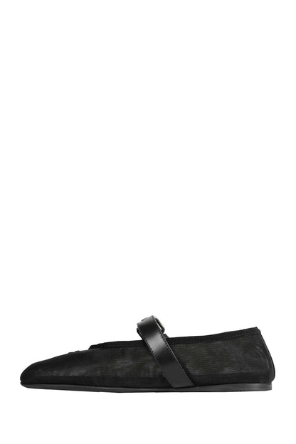 Mesh And Fabric Ballerinas