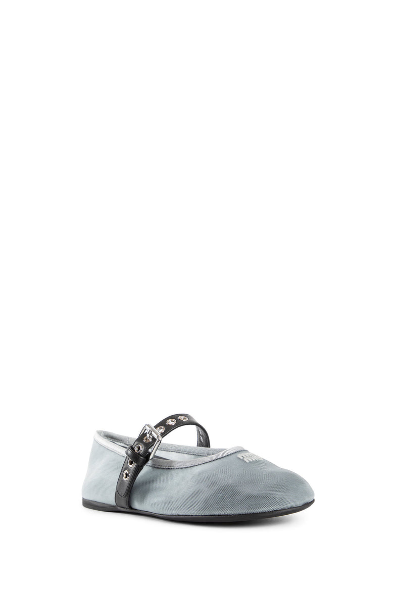 MIU MIU WOMAN GREY FLATS