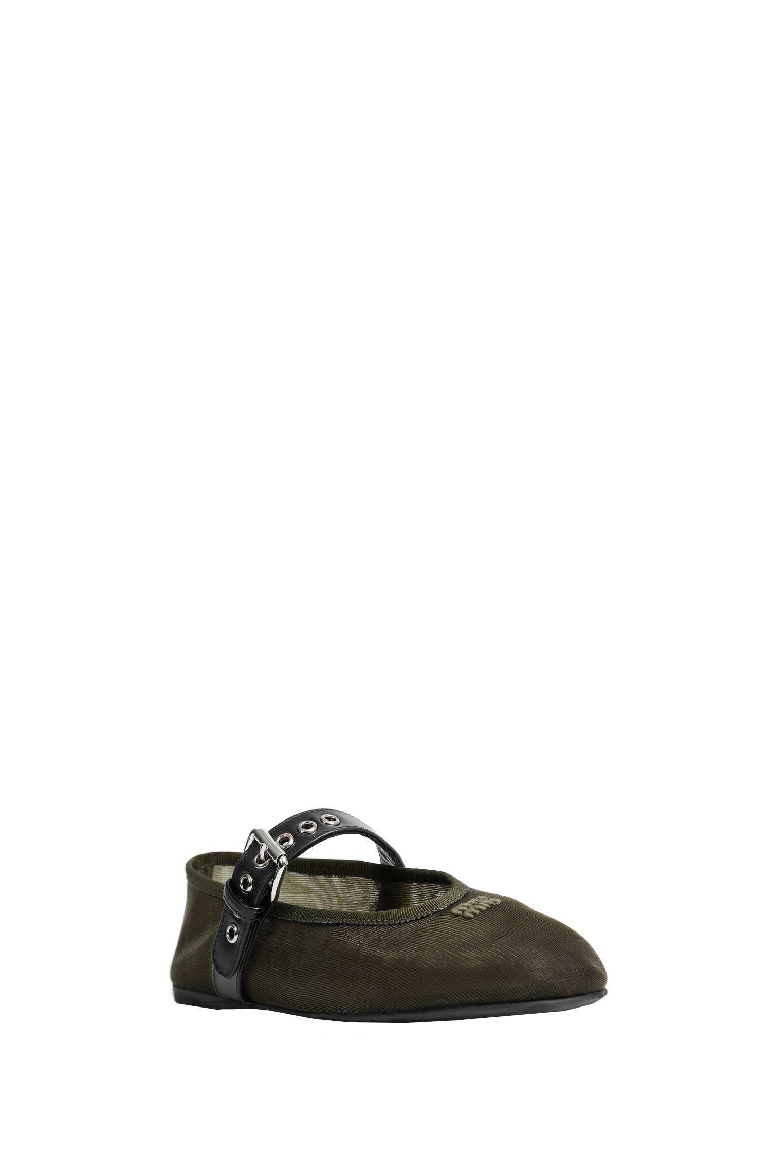 Mesh Fabric Ballerinas
