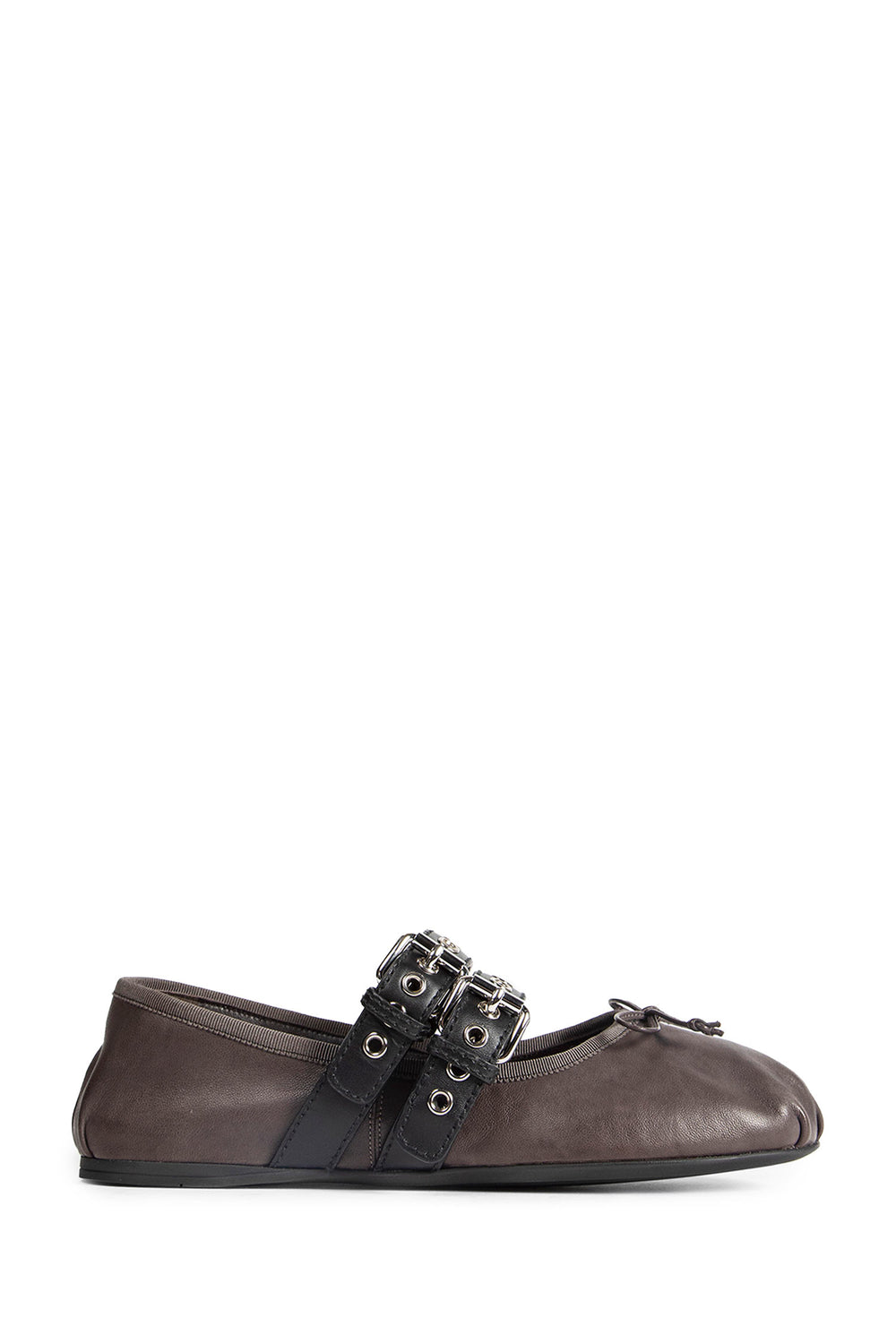 MIU MIU Leather Ballerinas woman