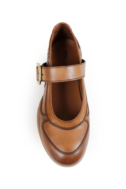 Gymnasium leather ballerinas