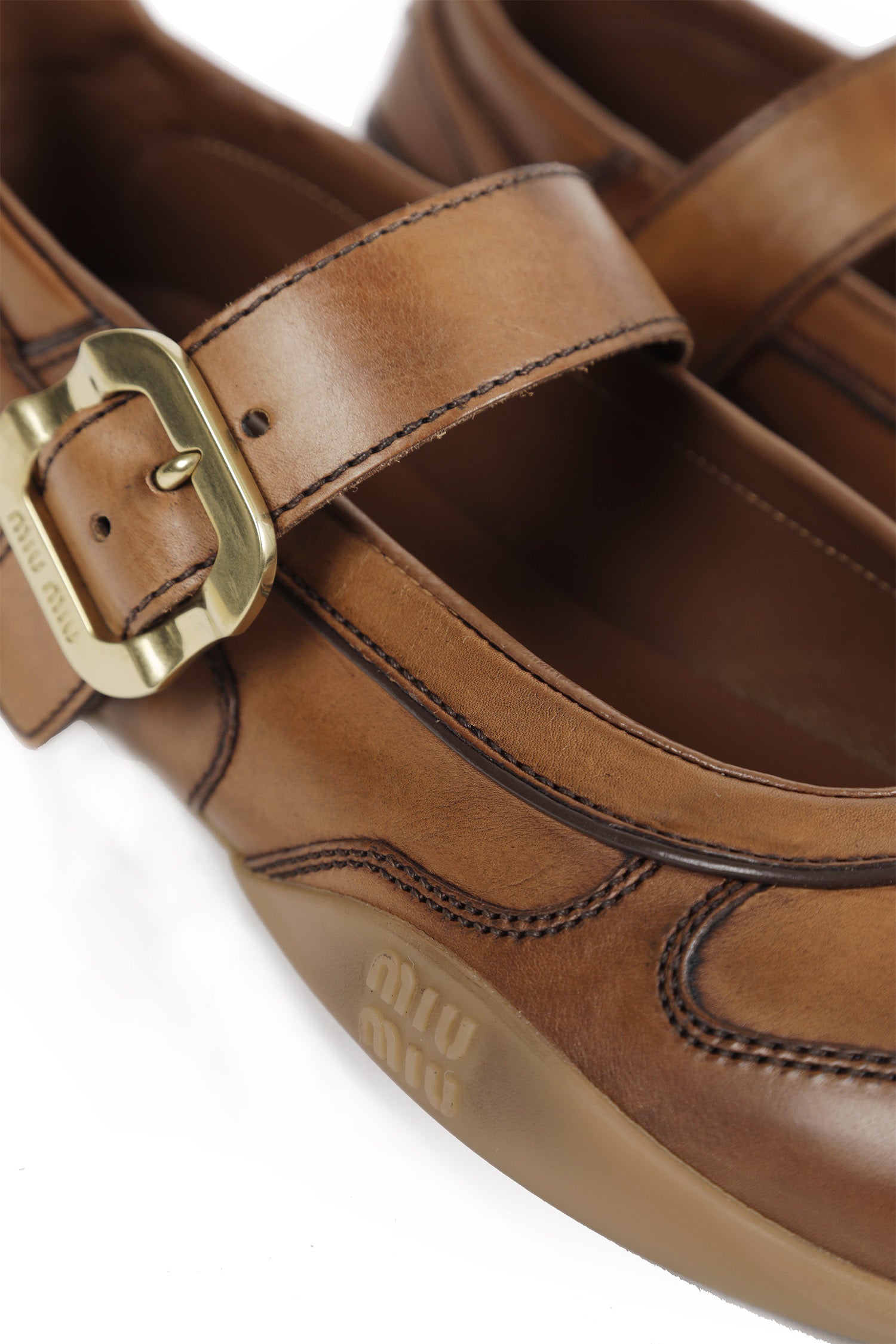 Gymnasium leather ballerinas