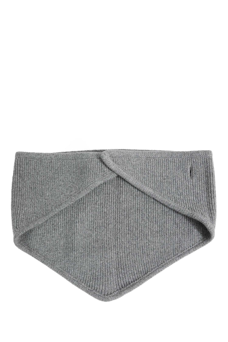 MIU MIU Logo Patch Knitted Scarft woman