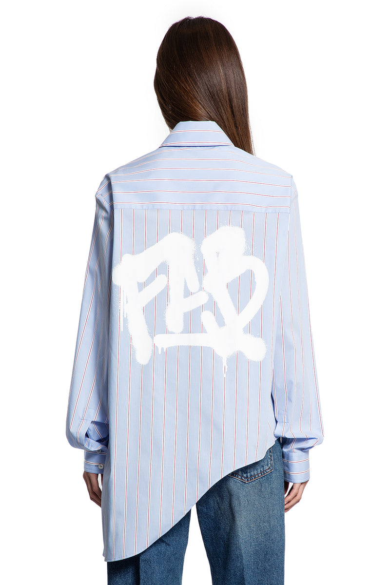 Asymmetric Shirt in Poplin - Antonioli.eu