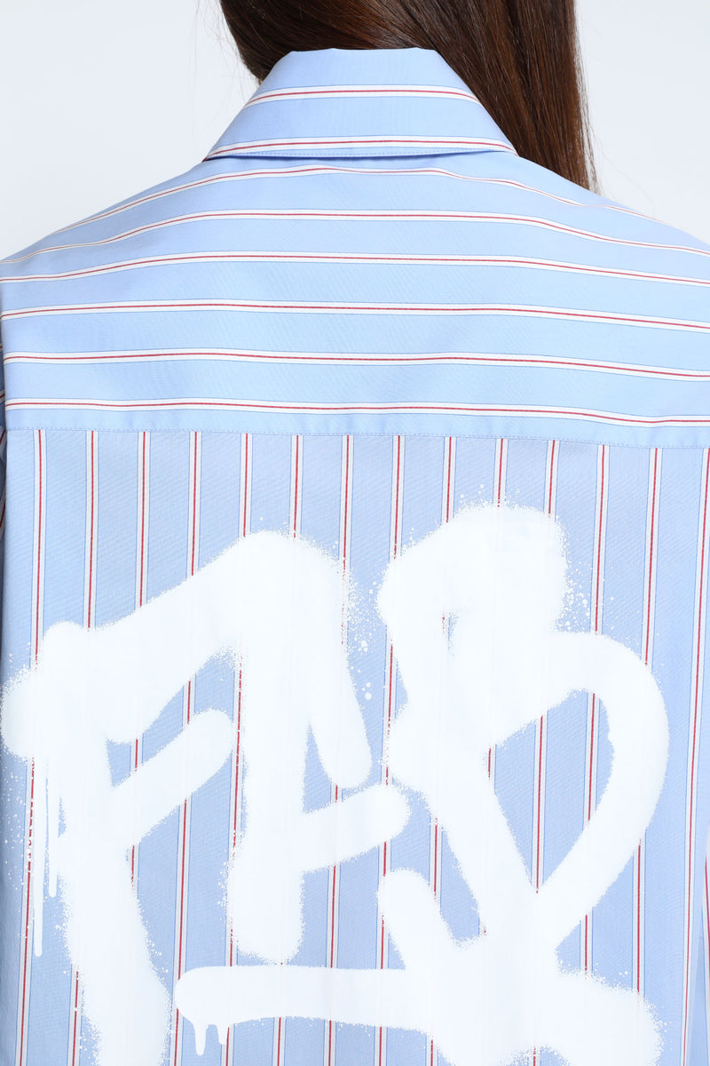 Asymmetric Shirt in Poplin - Antonioli.eu