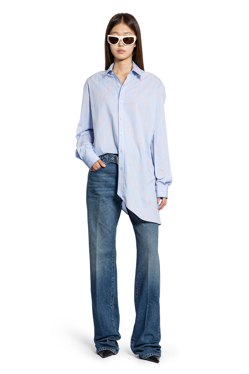 Asymmetric Shirt in Poplin - Antonioli.eu