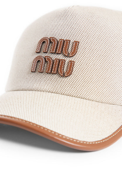 MIU MIU WOMAN BEIGE HATS