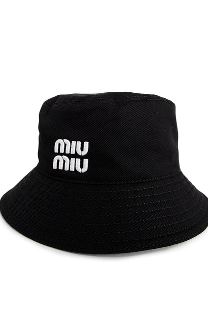 MIU MIU WOMAN BLACK HATS