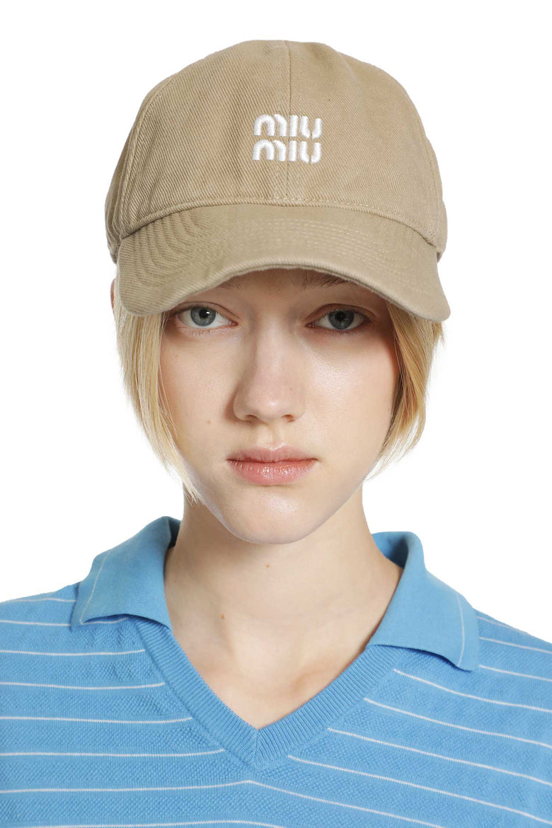 
              MIU MIU Denim Baseball Cap woman
            