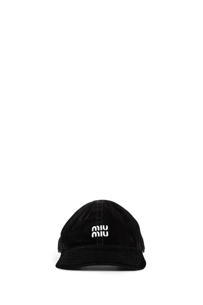 MIU MIU WOMAN BLACK HATS