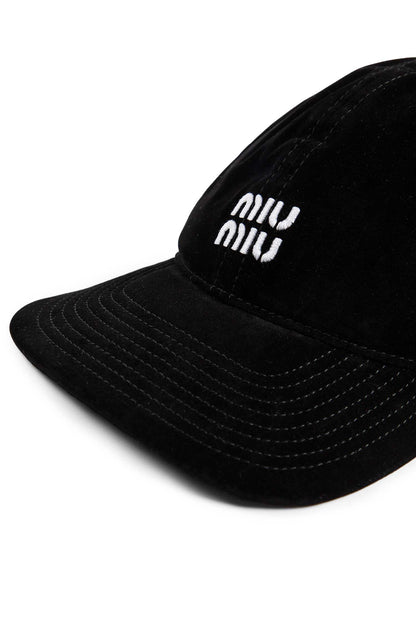 MIU MIU WOMAN BLACK HATS