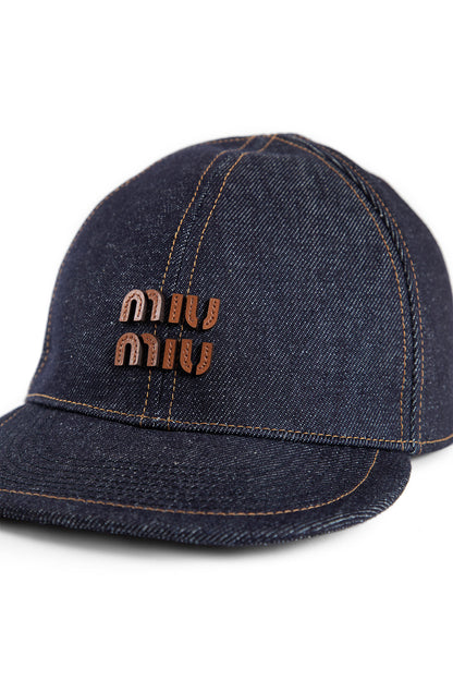 MIU MIU WOMAN BLUE HATS