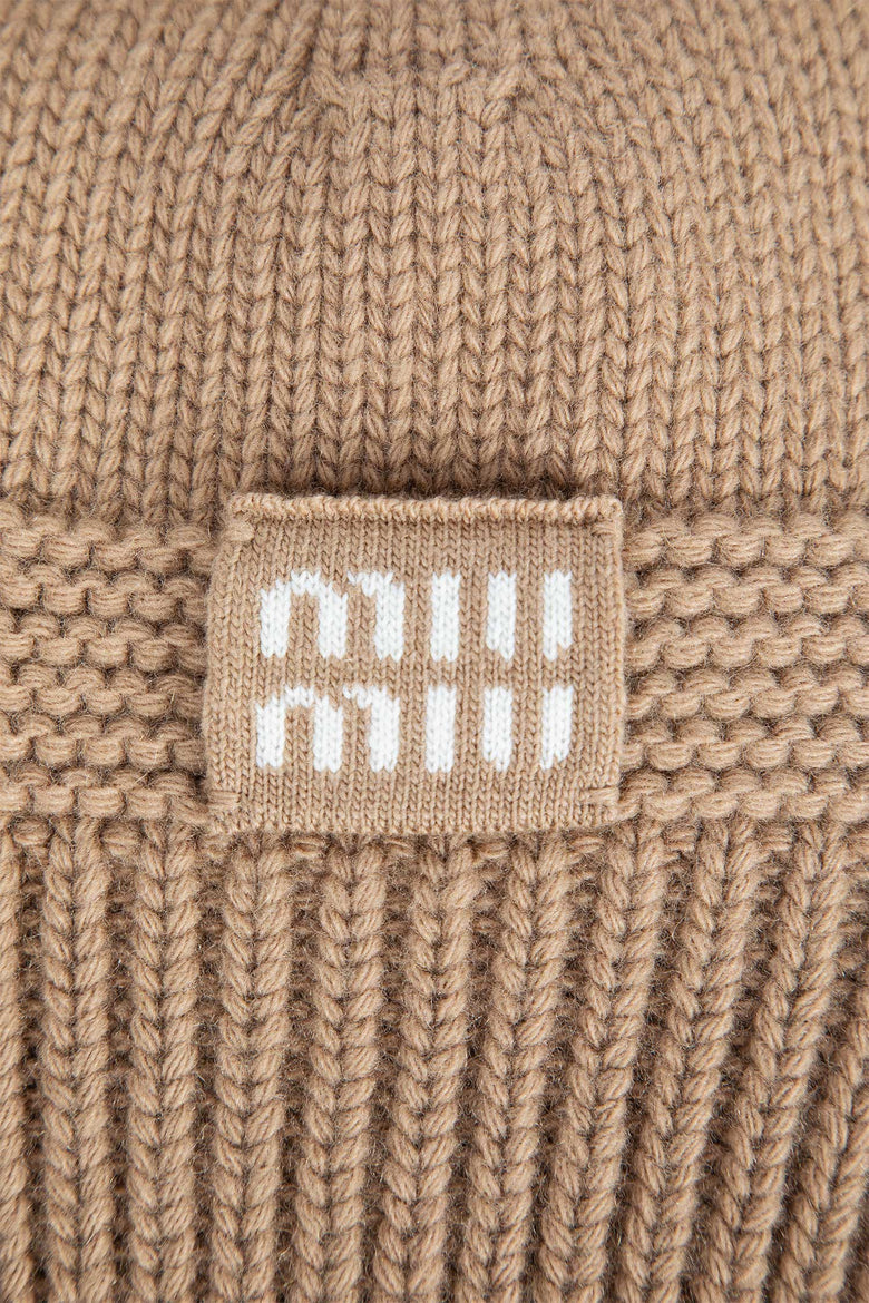Wool Cashmere Flap Beanie