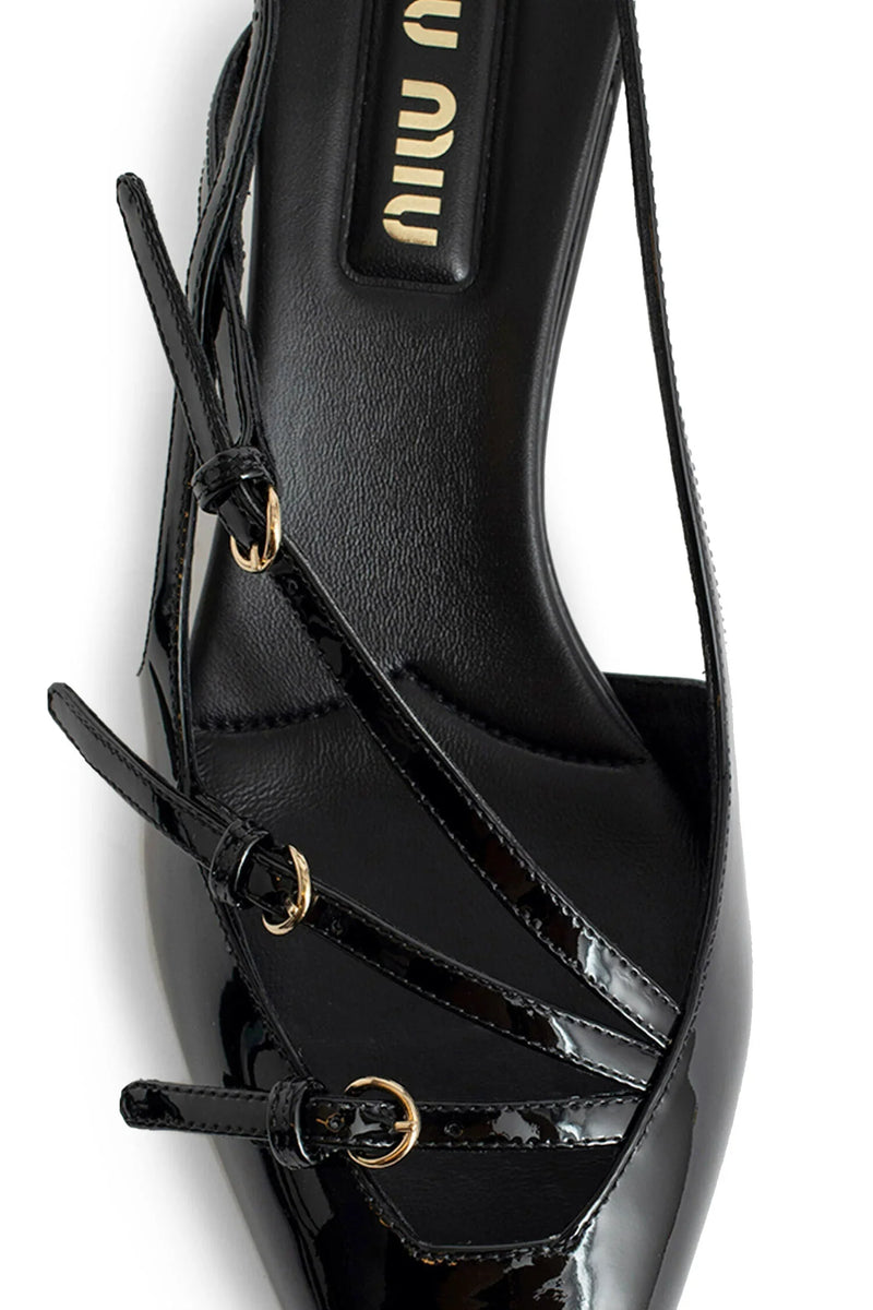 MIU MIU Patent Leather Slingback Pumps woman