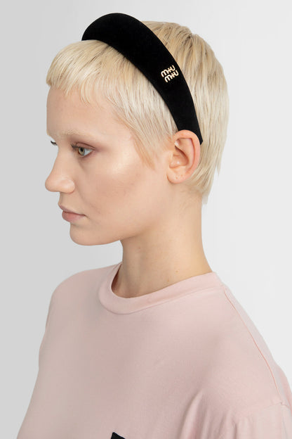 MIU MIU WOMAN BLACK HAIR ACCESSORIES