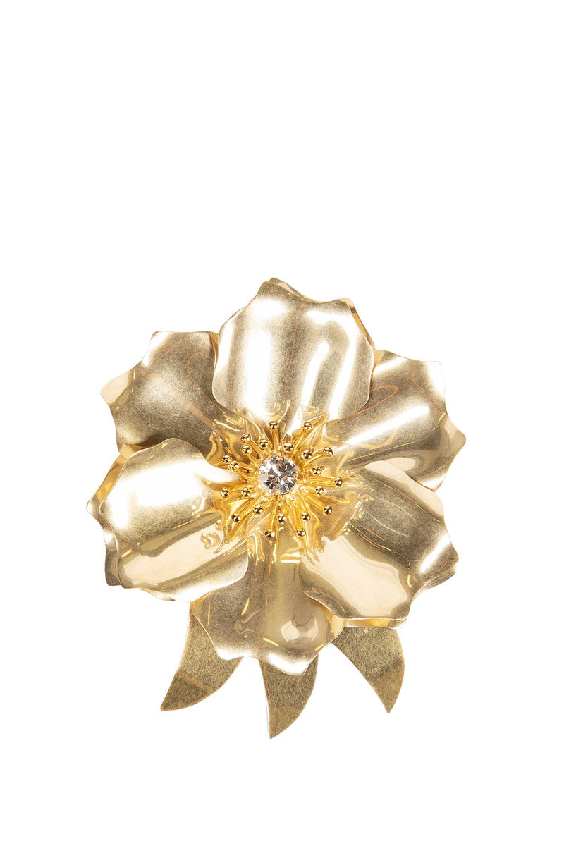 Gold-tone Crystal Brooch