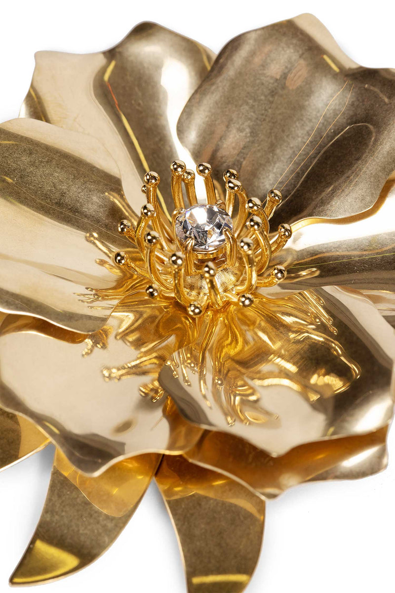 Gold-tone Crystal Brooch