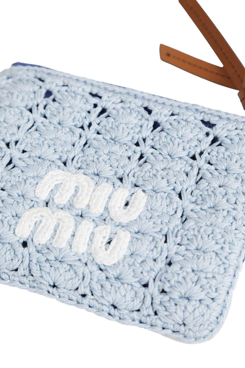 
              MIU MIU Crochet Zipper Pouch woman
            