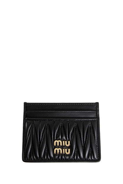 MIU MIU WOMAN BLACK WALLETS & CARDHOLDERS