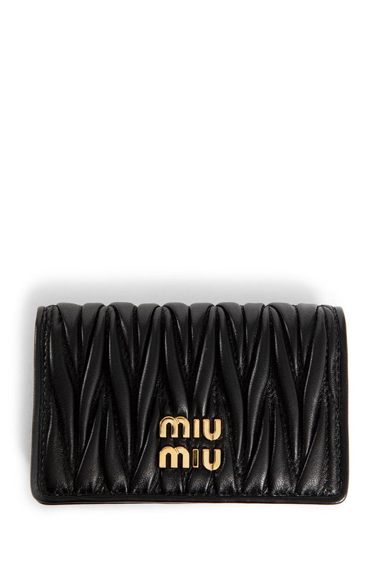 MIU MIU WOMAN BLACK WALLETS & CARDHOLDERS