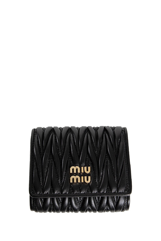 MIU MIU WOMAN BLACK WALLETS & CARDHOLDERS