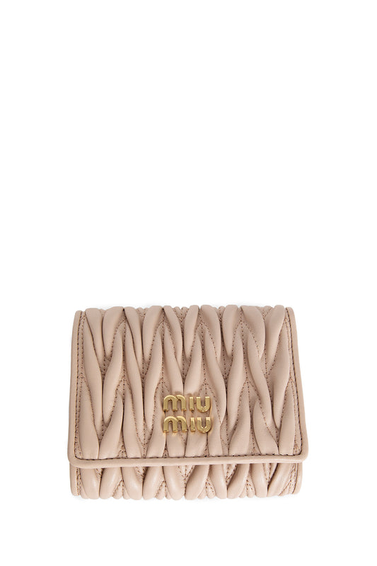 MIU MIU WOMAN BEIGE WALLETS & CARDHOLDERS